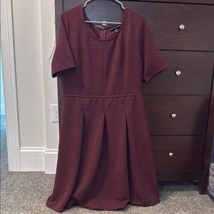 Lane Bryant Rich Burgundy Textured Dress